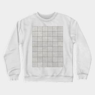 Large Grid Pattern - Grey Crewneck Sweatshirt